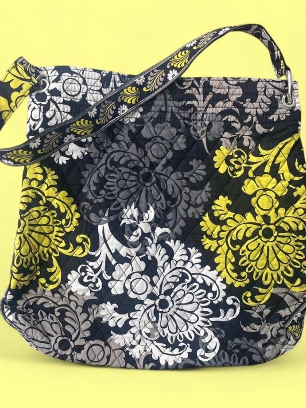 Vera Bradley slate blooms BAROQUE Shoulder Bag Purse